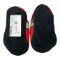 Preview: Lauflernschuhe mit Webband Pilze auf rot