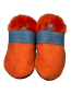 Preview: Krabbelschuhe in orange mit Lammfell