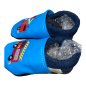 Preview: Krabbelschuhe Feuerwehr auf blau