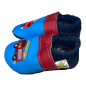 Preview: Lederpuschen Feuerwehr auf blau mit Stoppy