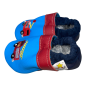 Preview: Lauflernschuhe Feuerwehr auf taubenblau mit Stoppy