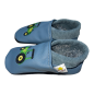 Preview: Krabbelschuhe Trecker auf taubenblau