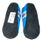 Preview: Krabbelschuhe in blau mit Webband Fische auf weiß
