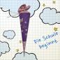 Preview: Schultüte Schmetterling auf lila in verschiedenen Größen