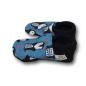 Preview: Vegane Krabbelschuhe Pinguin auf blau