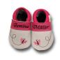 Preview: Krabbelschuhe Schmetterling im Flug auf grau