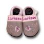 Preview: Krabbelschuhe Schmetterling mit Softbündchen