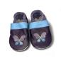 Preview: Lederpuschen  Schmetterling auf darkviolett