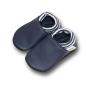 Preview: Krabbelschuhe blau mit Softbund gestreift