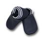 Preview: Krabbelschuhe blau mit Softbund gestreift