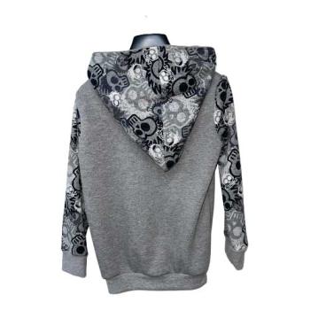 Pulli mit Tasche & Kapuze Totenkopf