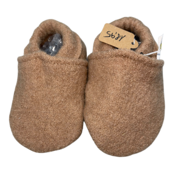 Wollwalkpuschen in camel