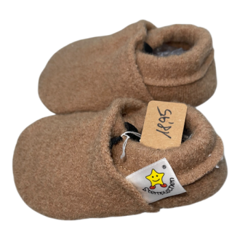 Wollwalkpuschen in camel