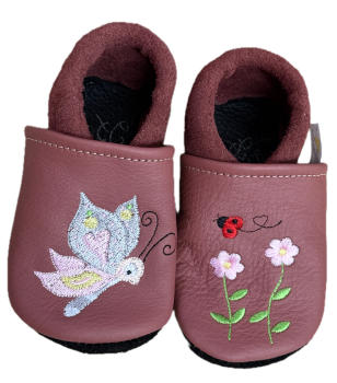 Krabbelschuhe Schmetterling & Blume