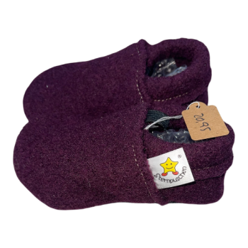 Preview: Wollwalkpuschen in bordeaux - Kopie