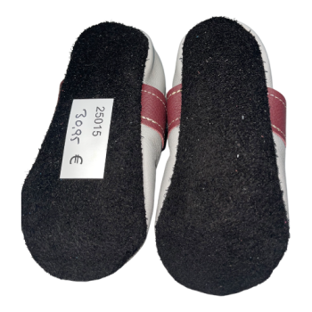 Krabbelschuhe Schmetterling in grau