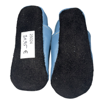 Krabbelschuhe Trecker auf taubenblau