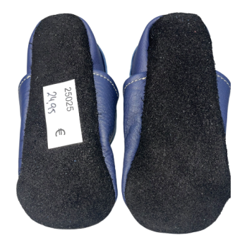 Lederpuschen in blau