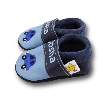 Lauflernschuhe kleines blaues Auto