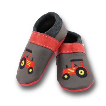 Lauflernschuhe roter Trecker auf grau
