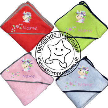 Kapuzenbadetuch Einhorn