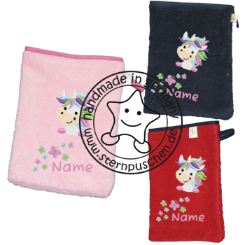 Waschhandschuh Einhorn