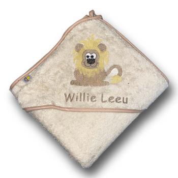 Kapuzenbadetuch Löwe auf beige