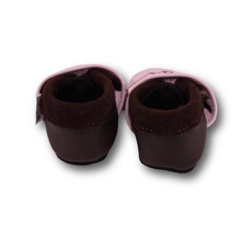 Lederpuschen Krone rosa