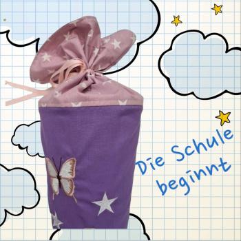 Preview: Schultüte Schmetterling auf lila in verschiedenen Größen