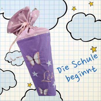 Preview: Schultüte Schmetterling auf lila in verschiedenen Größen