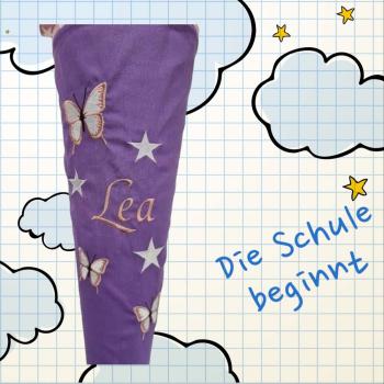 Preview: Schultüte Schmetterling auf lila in verschiedenen Größen