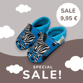 Vegane Krabbelschuhe ZEBRA
