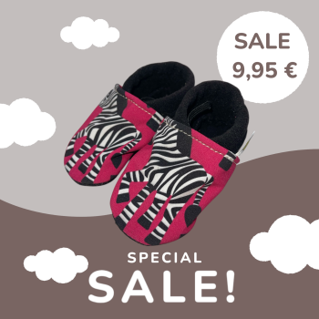 Vegane Krabbelschuhe ZEBRA