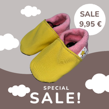 Vegane Krabbelschuhe GELB