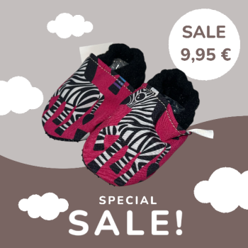Vegane Krabbelschuhe ZEBRA
