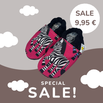 Vegane Krabbelschuhe ZEBRA