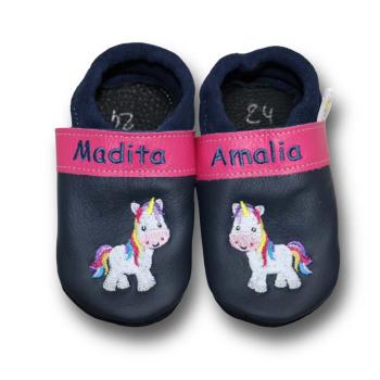 Lederpuschen Einhorn T403