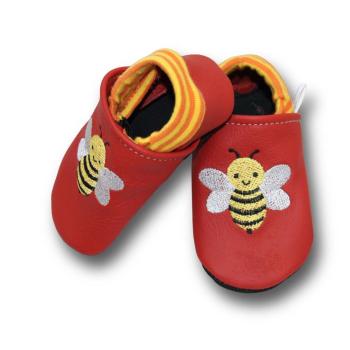 Krabbelschuhe Biene mit Softbündchen