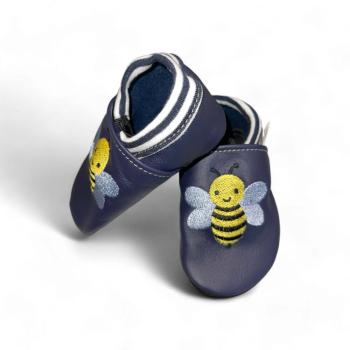 Krabbelschuhe Biene mit Softbündchen
