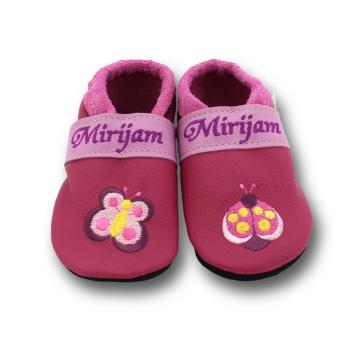 Krabbelschuhe Käfer auf pink
