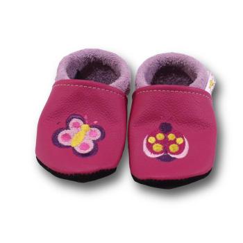 Krabbelschuhe Käfer auf pink