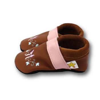 Krabbelschuhe Schmetterlingsborte