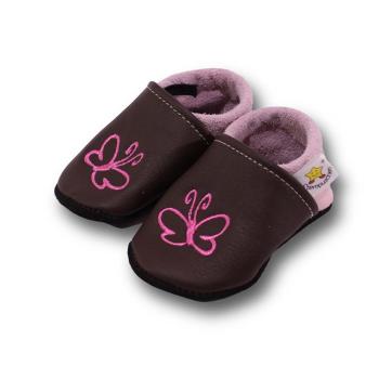 Lederschühchen Schmetterlings Kontur