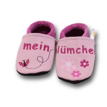 Krabbelschuhe Schmetterling im Flug auf rosa
