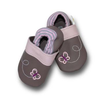 Krabbelschuhe Schmetterling mit Softbündchen