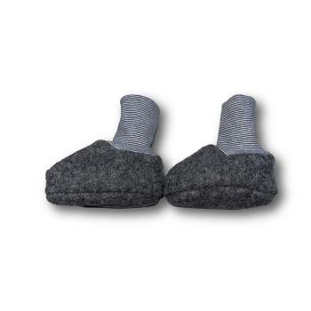 Preview: Walk-Baby-Schlupfi Wollwalk grau meliert