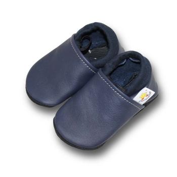 Krabbelschuhe blau mit Softbund