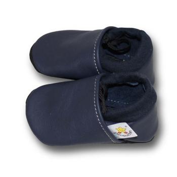 Krabbelschuhe blau mit Softbund