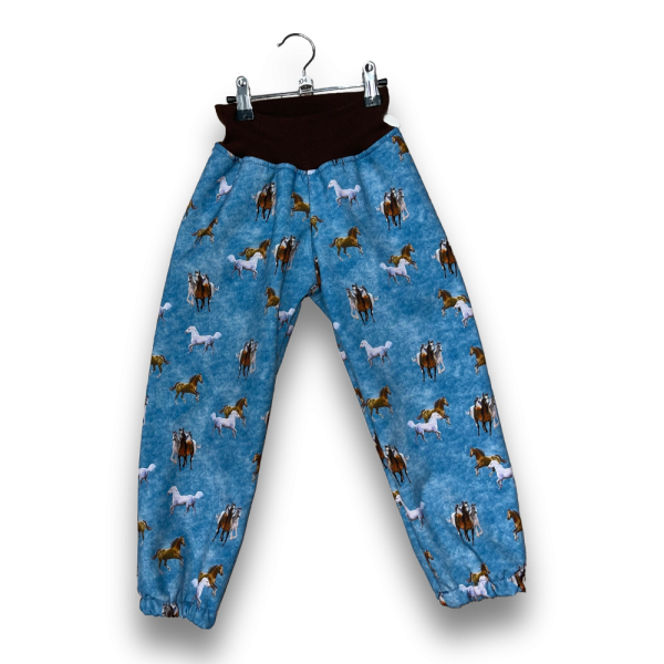 Softshellhose Pferde blau