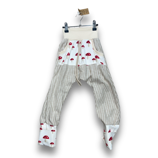 Checker mit Taschen Leinen Pilze